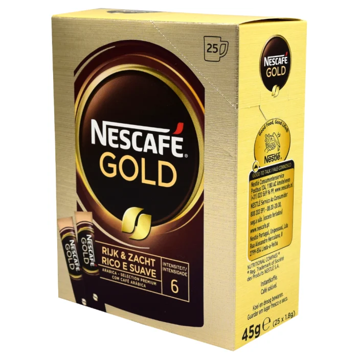 Nescafe Gold oploskoffie 25 sticks